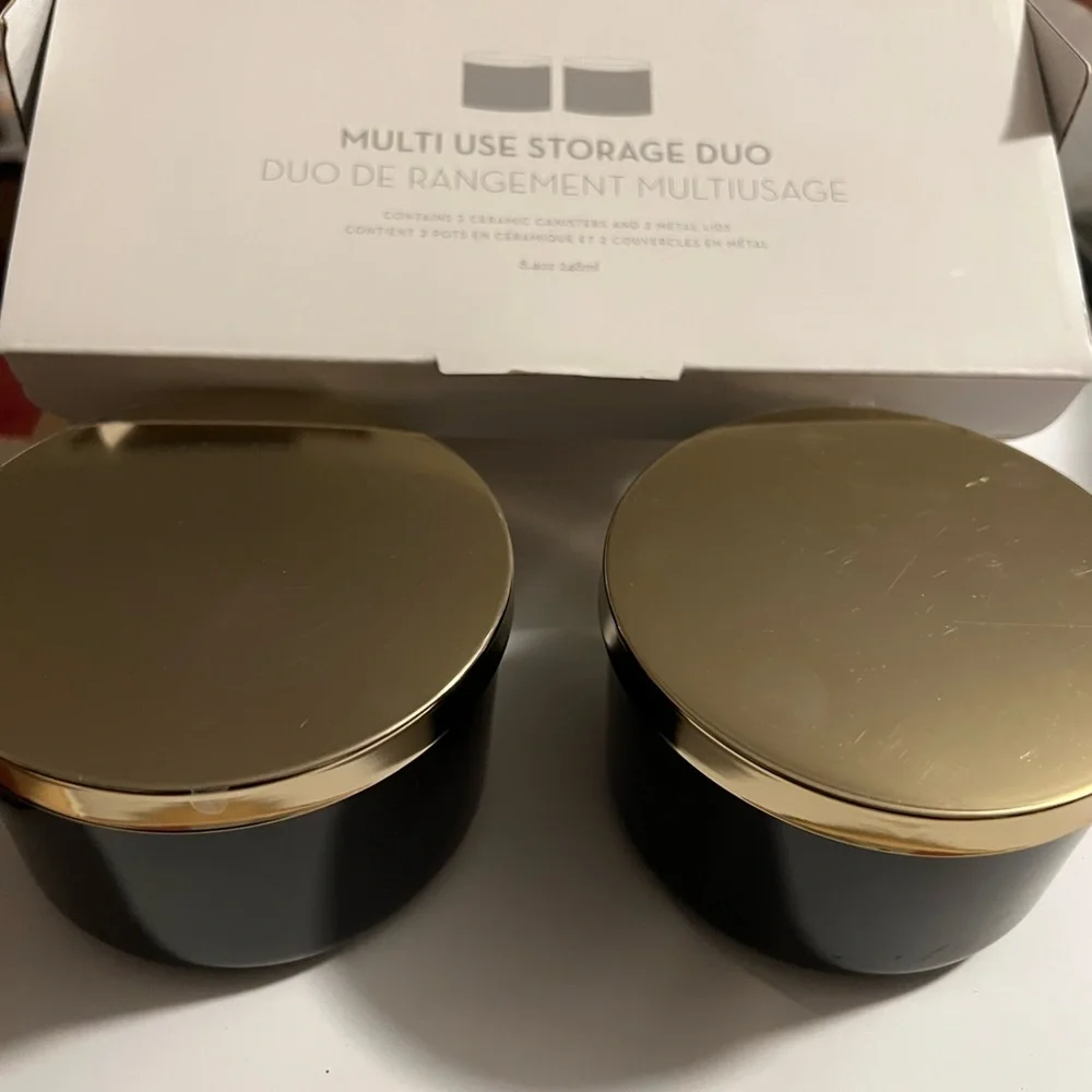 Z Gallerie ceramic storage container duo